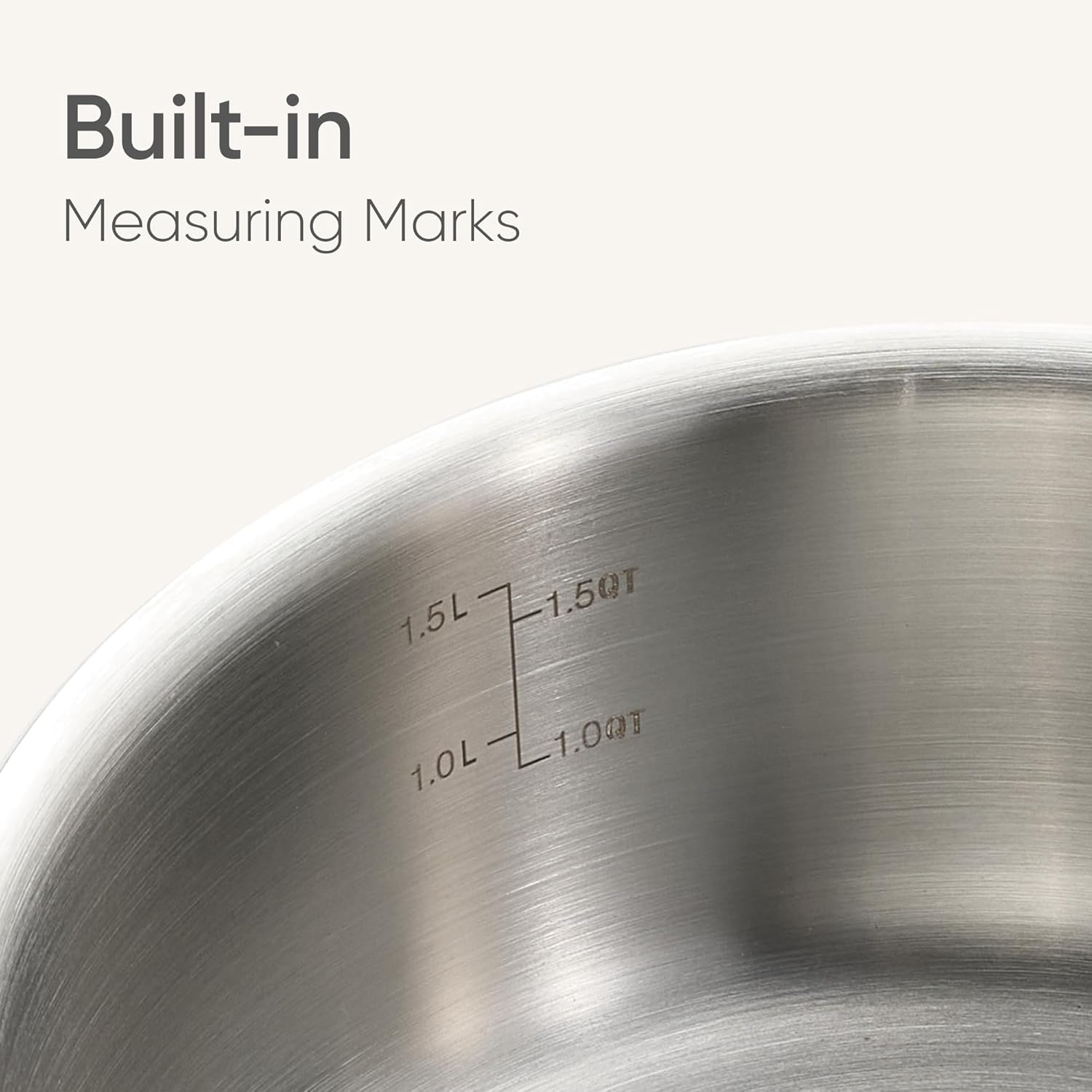 CAROTE 1.5QT & 3.0QT Stainless Steel Saucepan Set, Tri Ply Stainless Steel Sauce Pans with Lids, Small Kitchen Pots Milk Pots, Oven Safe, All Stove Compatible, Non Toxic, Blue