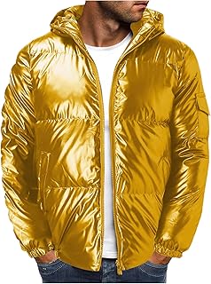 yellow shiny bubble coat