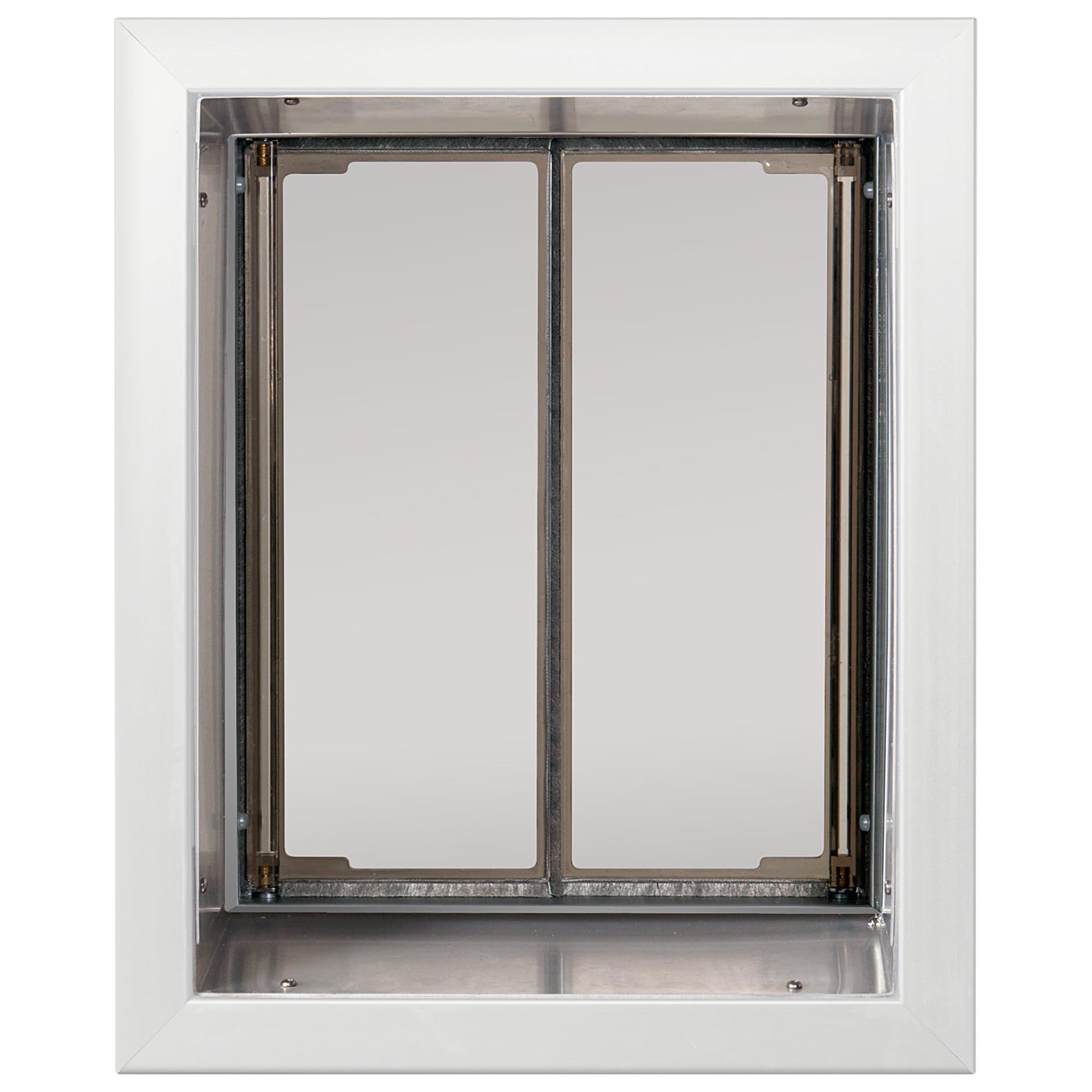 PlexiDorPerformance Pet Doors for Dogs and Cats - Wall Mount Dog Door with Lock and Key - White, Large Size