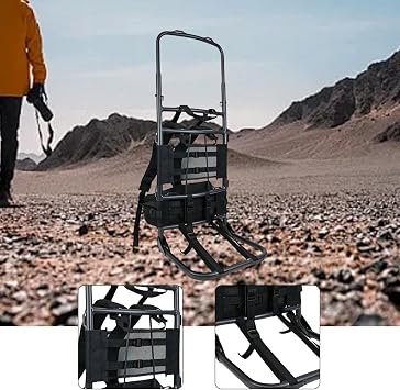 Backpack Frame, Stable Construction, Aluminum Alloy Backpack Frame, Ergonomic Shape, Breathable, Portable, Suitable for Long Hikes