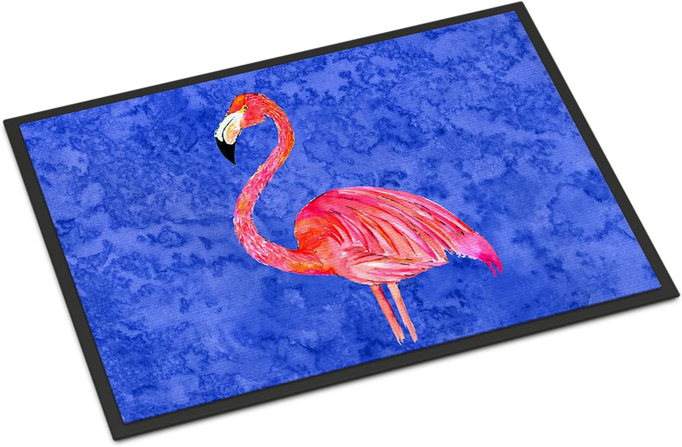 Caroline's Treasures 8685JMAT Flamingo Doormat 24x36 Front Door Mat Indoor Outdoor Rugs for Entryway, Non Slip Washable Low Pile, 24H X 36W