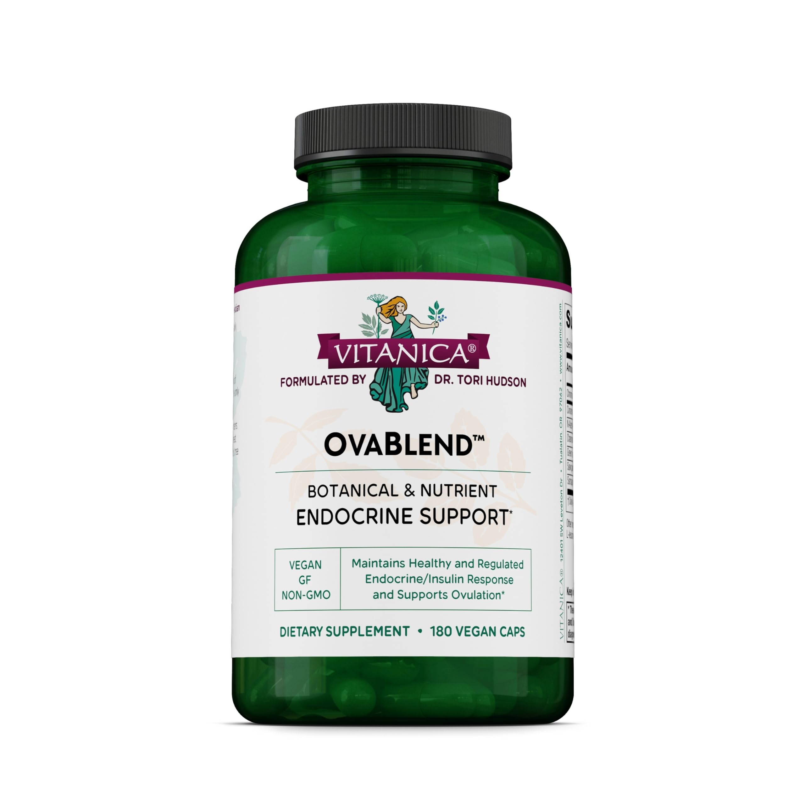Vitanica OvaBlend, NAC, Green Tea & Saw Palmetto, Vegan, 180 Capsules