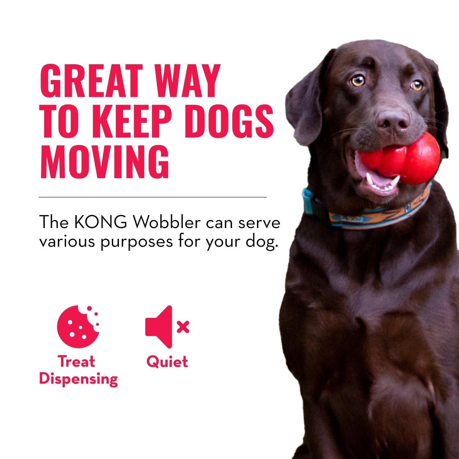 Kong Wobbler Interactive Dog Toy For Treat Dispensing Dog Slow