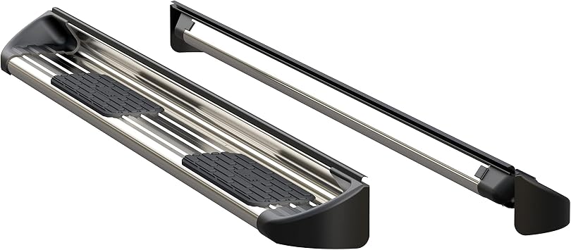 FTNF Luverne 480744-581444 Polished Stainless Steel Side Entry Steps Truck Running Boards, Select Chevrolet Silverado, GMC Sierra 1500, 2500, 3500 HD Crew Cab