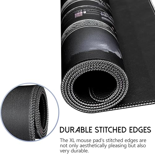 Miniatura 5 de Alfombrilla de ratón para juegos, gran alfombrilla de ratón para teclado y ratón con base de goma antideslizante, adecuada para la escuela, oficina,