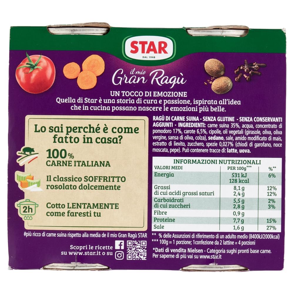 Italian Gourmet bundle Il mio gran ragu Sauce Bolognaise Extra Gusto 12x (2x180 g) – 24 Barquettes Sauce Viande Style Italien, Prête à l’Emploi, Format Stock Familial + Italian Gourmet Polpa