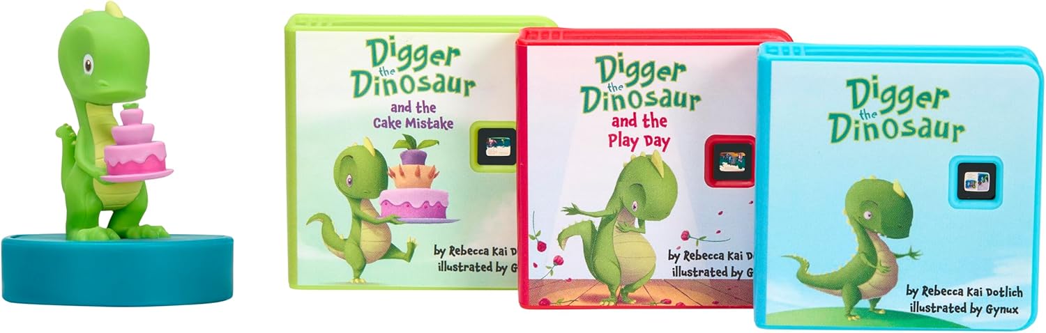 Little Tikes Story Dream Machine HarperCollins Digger the Dinosaur Collection, Storytime, Books, Audio Play Character, Gift and Toy for Toddlers and Kids Girls Boys Ages 3+ Years