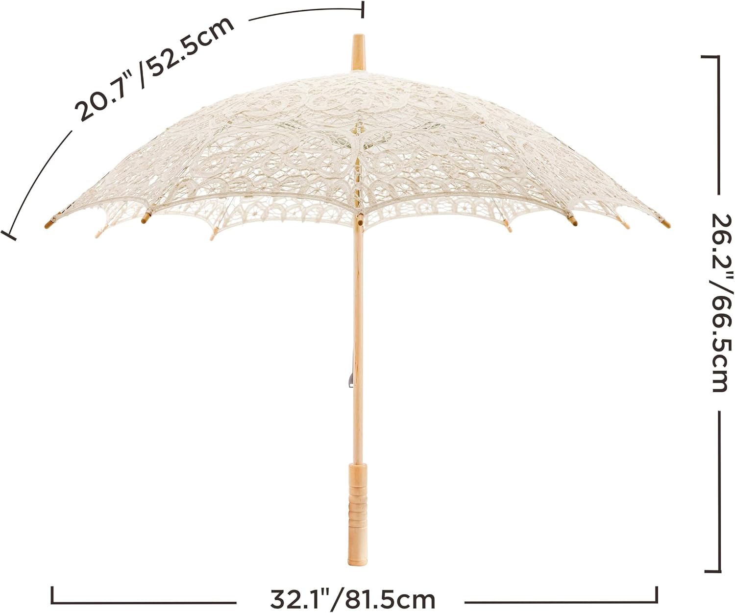 BABEYOND Lace Umbrella Parasol Vintage Wedding Bridal Umbrella for Decoration Photo Lady Costume Tea Party