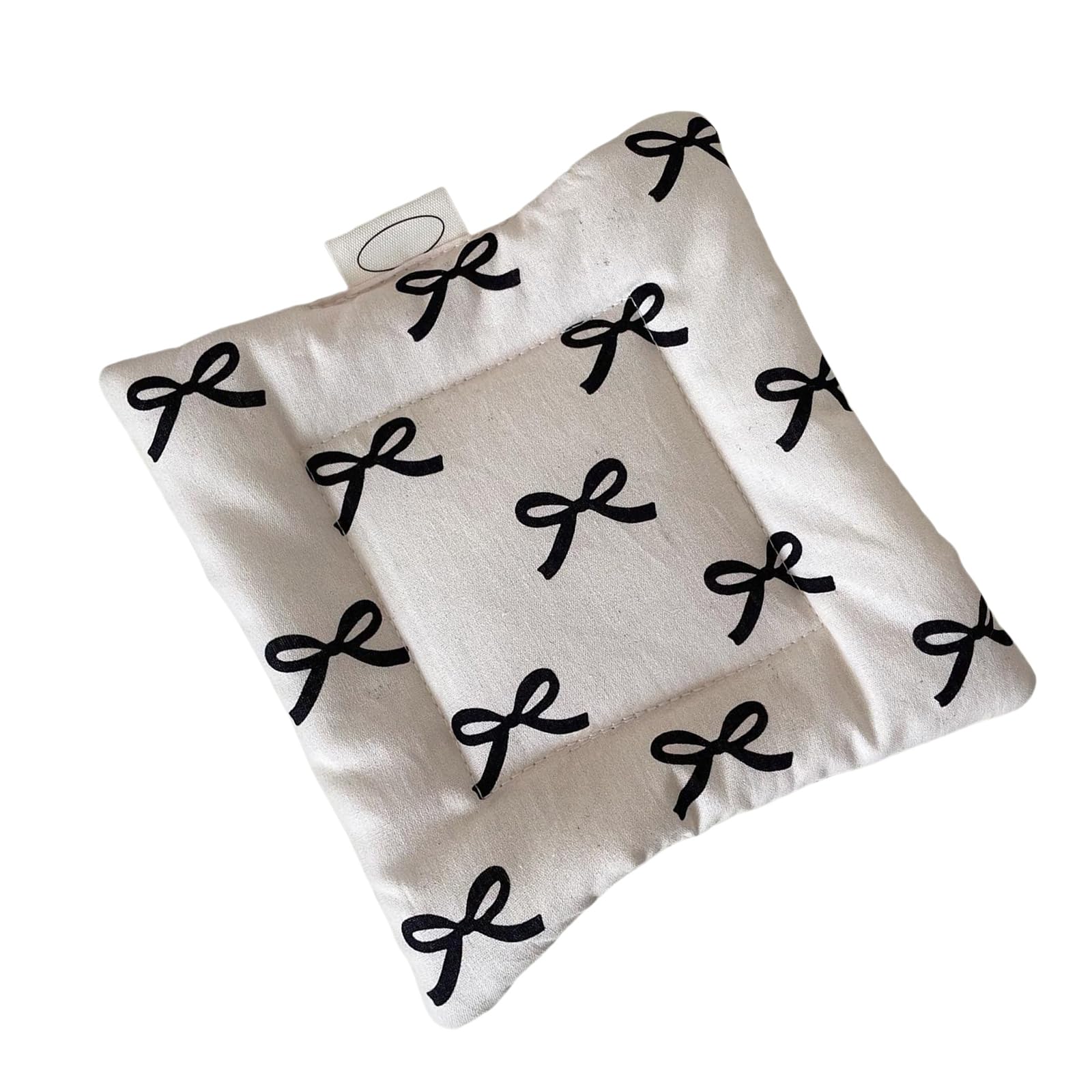 Tsophreniq Useful Cotton Bowknot Cup Pad Unique Cup Mats with Bowknot Pattern Delicate Fabric Coasters for Glasswares Protect Cotton Pad
