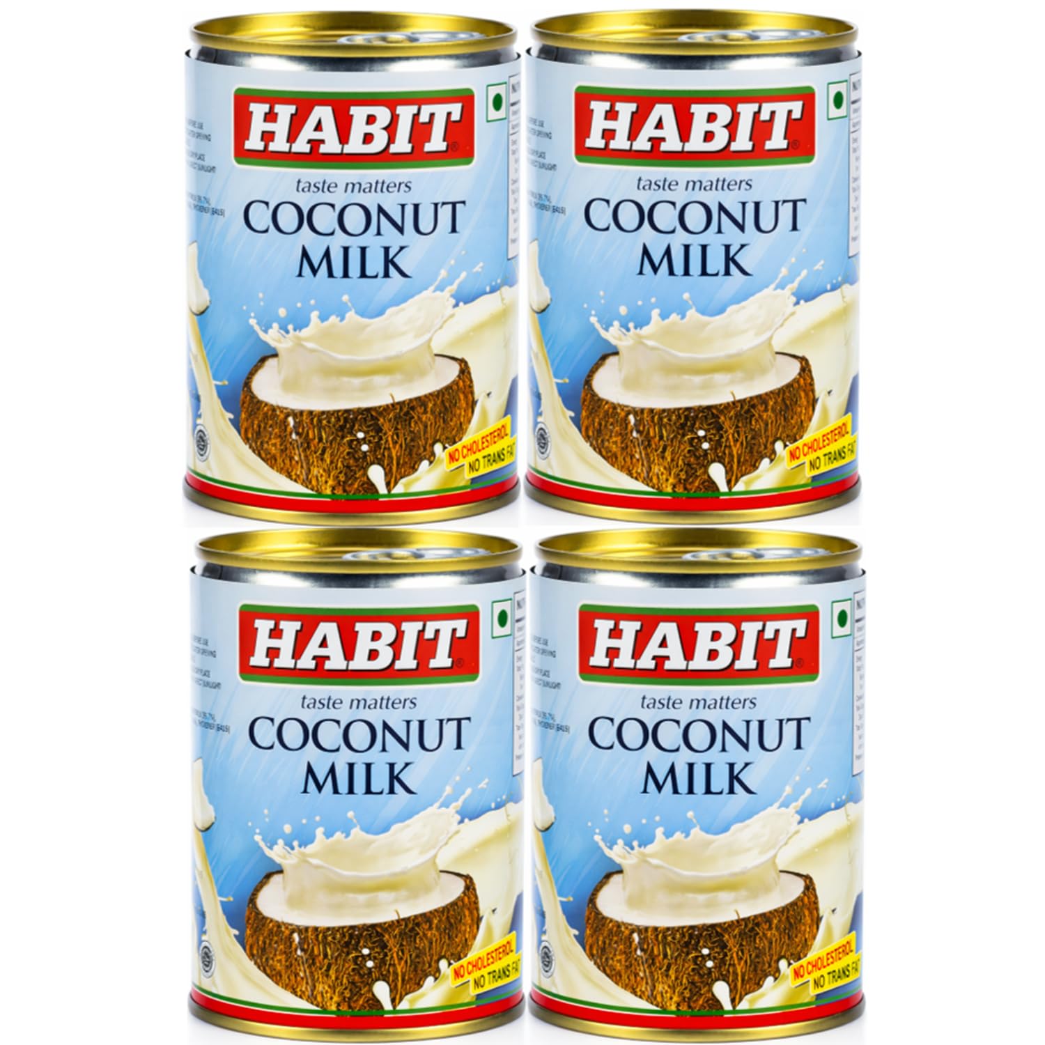 HABIT Coconut Milk 12% - 400ml (Pack of 4) | Extracted from Grated Coconut | Ideal for Curries, Baked Goods, Desserts, Puddings, Ice Cream & Piña Coladas-image-30