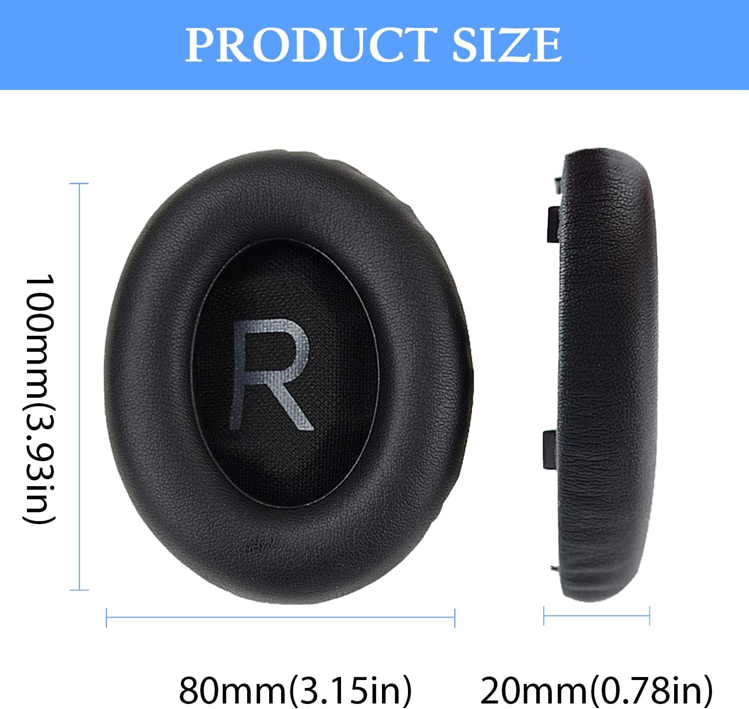 Adhiper Replacement Ear Pads for Bose 700/NC700 Wireless Headphones,NC700 Protein Leather Ear Cushions,Headphone Earpads with Memory Foam (Black