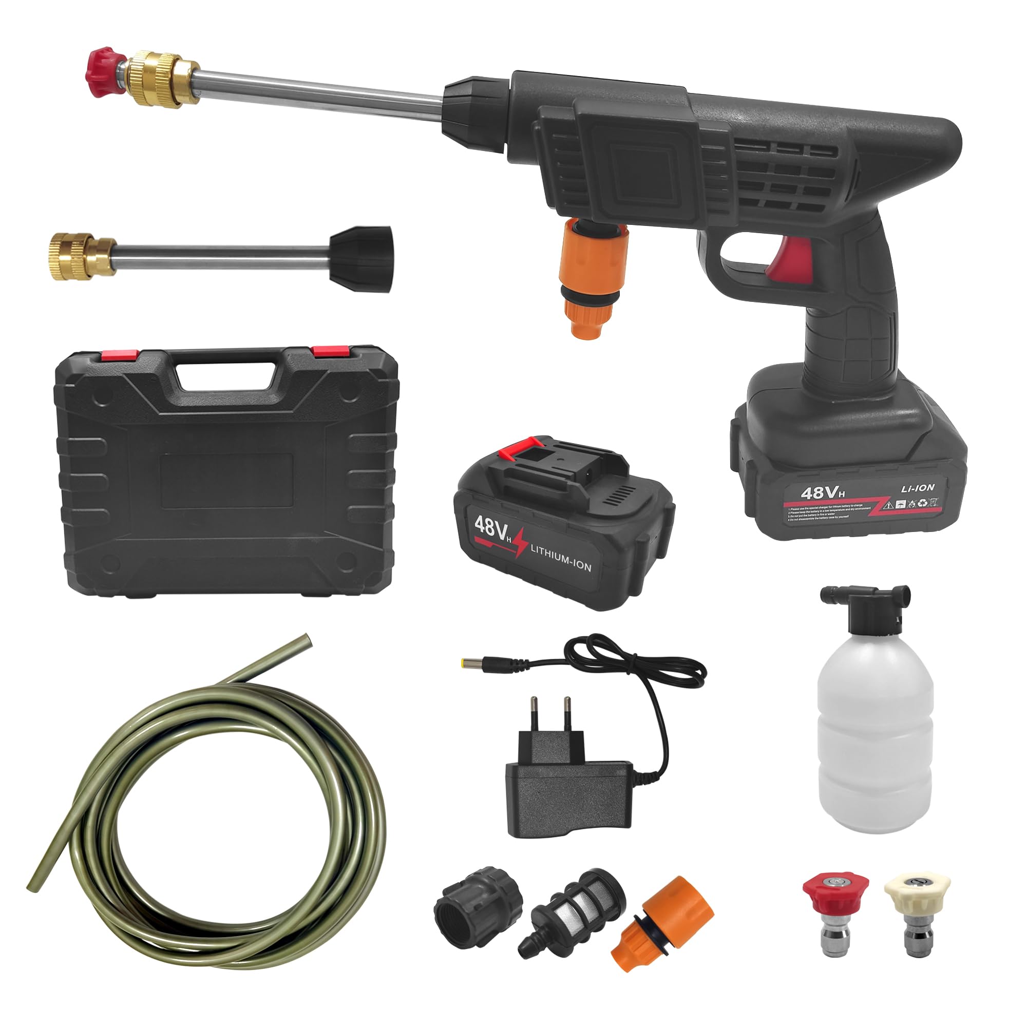 Pistola Hidrolimpiadora, Pistola de Limpieza con Agua, Limpieza a Presión Vehículos, Superficies Exteriores y Más, Gran Potencia, Durabilidad, Limpieza Profesional