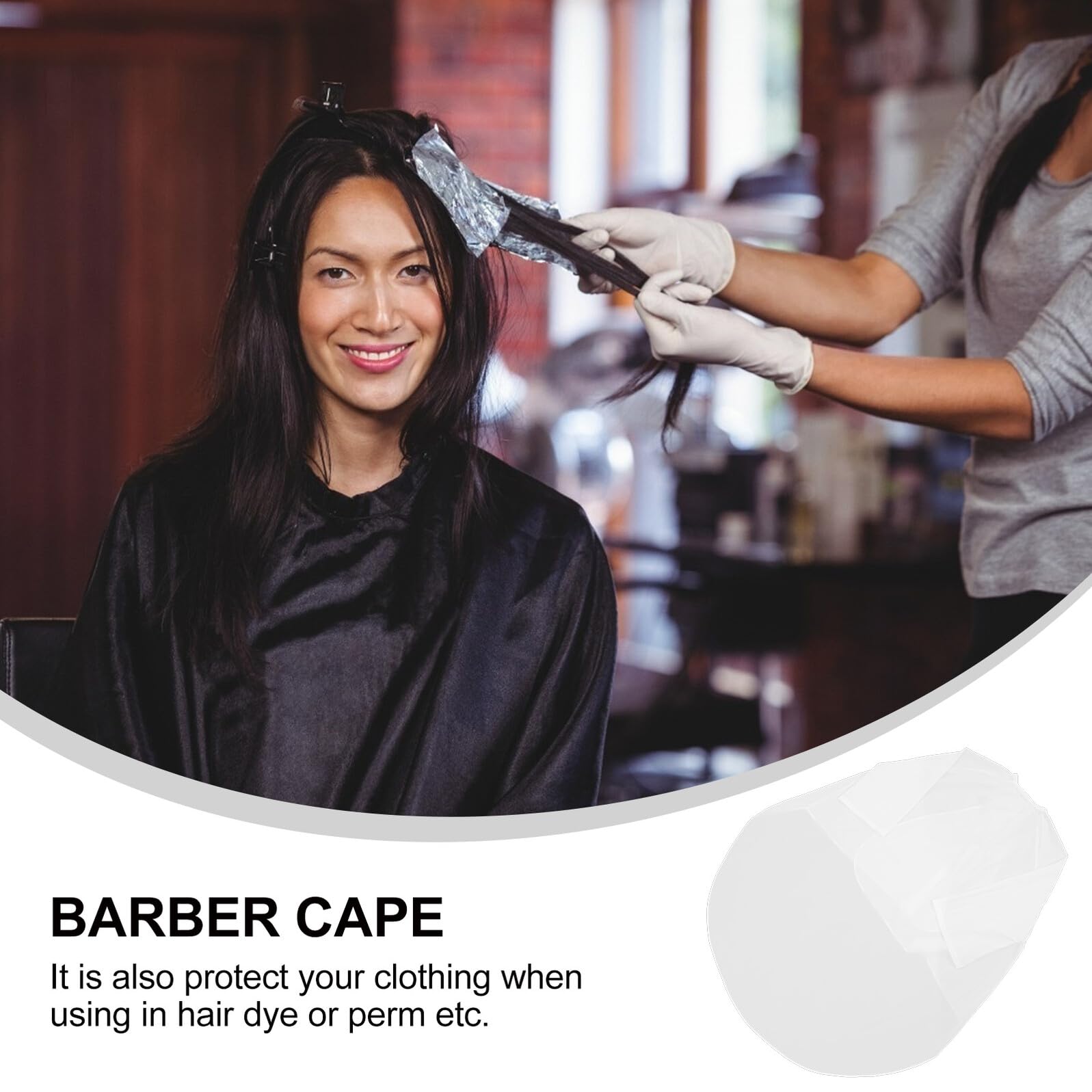 GALPADA Friseurumhang mit Ärmeln aus Nylon-taftmaterial Antihaftbeschichtet Leicht zu Reinigen Schnell Trocknend Wiederverwendbar und Robust für Friseure und Stylisten