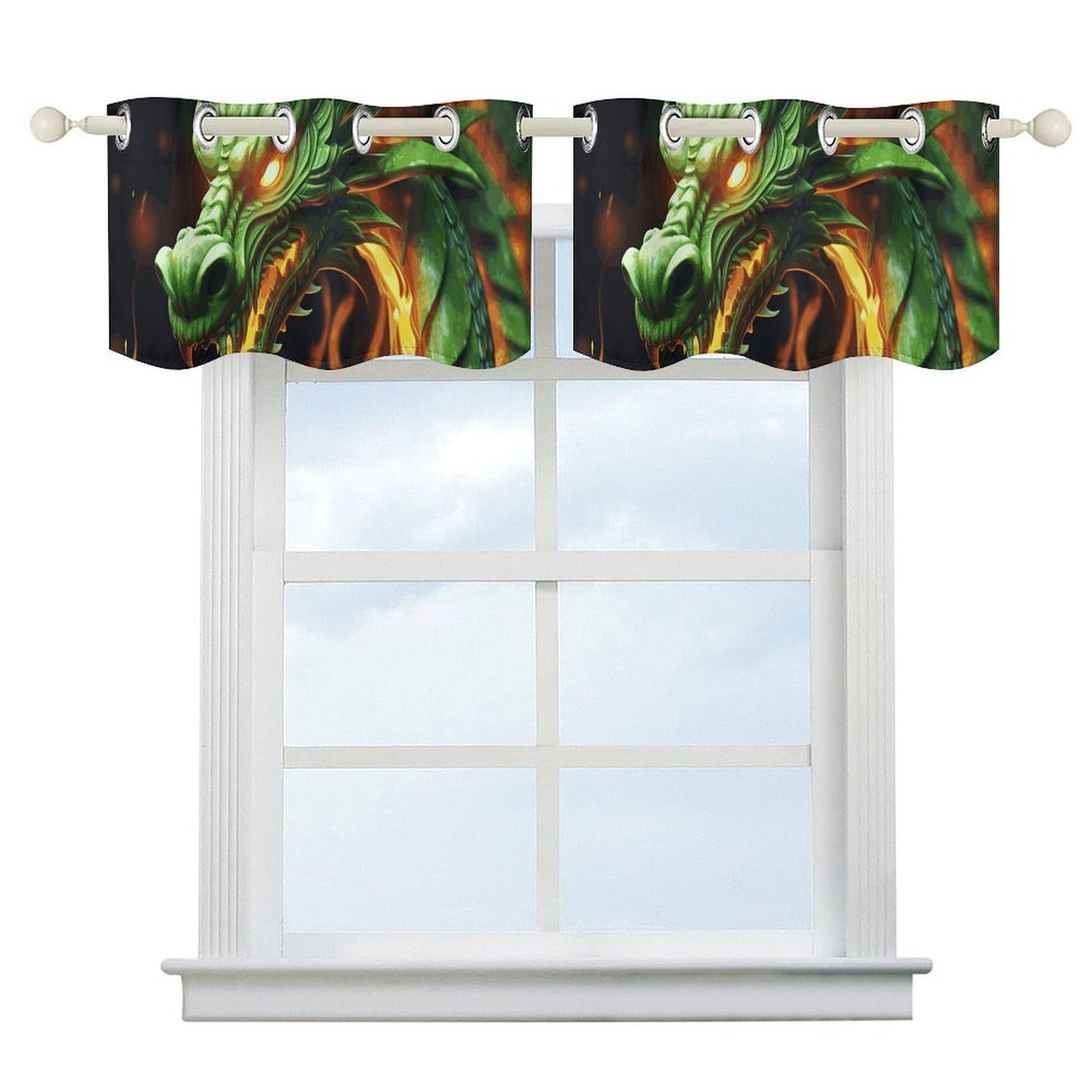 Rideau occultant thermique anti froid pour dormir dans le noir avec motif dragon