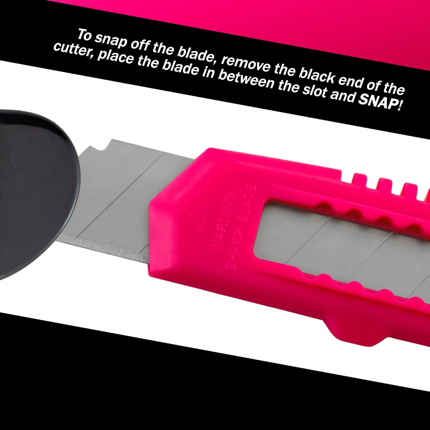 20x Bulk Utility Knife Box Cutters Snap Off Blade Neon Pink