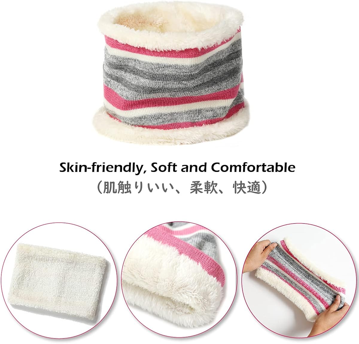 TRIWONDER Kids Hat Scarf Gloves Set Kids Winter Knitted Beanies Neck Warmer Gaiter for Boys and Girls 3Pcs: Clothing, Shoes & Jewelry