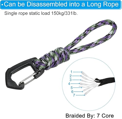 Miniatura 3 de PATIKIL Cordón para insignia, collar y llavero, cierre de metal, correa de anillo para llaves, silbato, tarjetas de identificación, tarjeteros