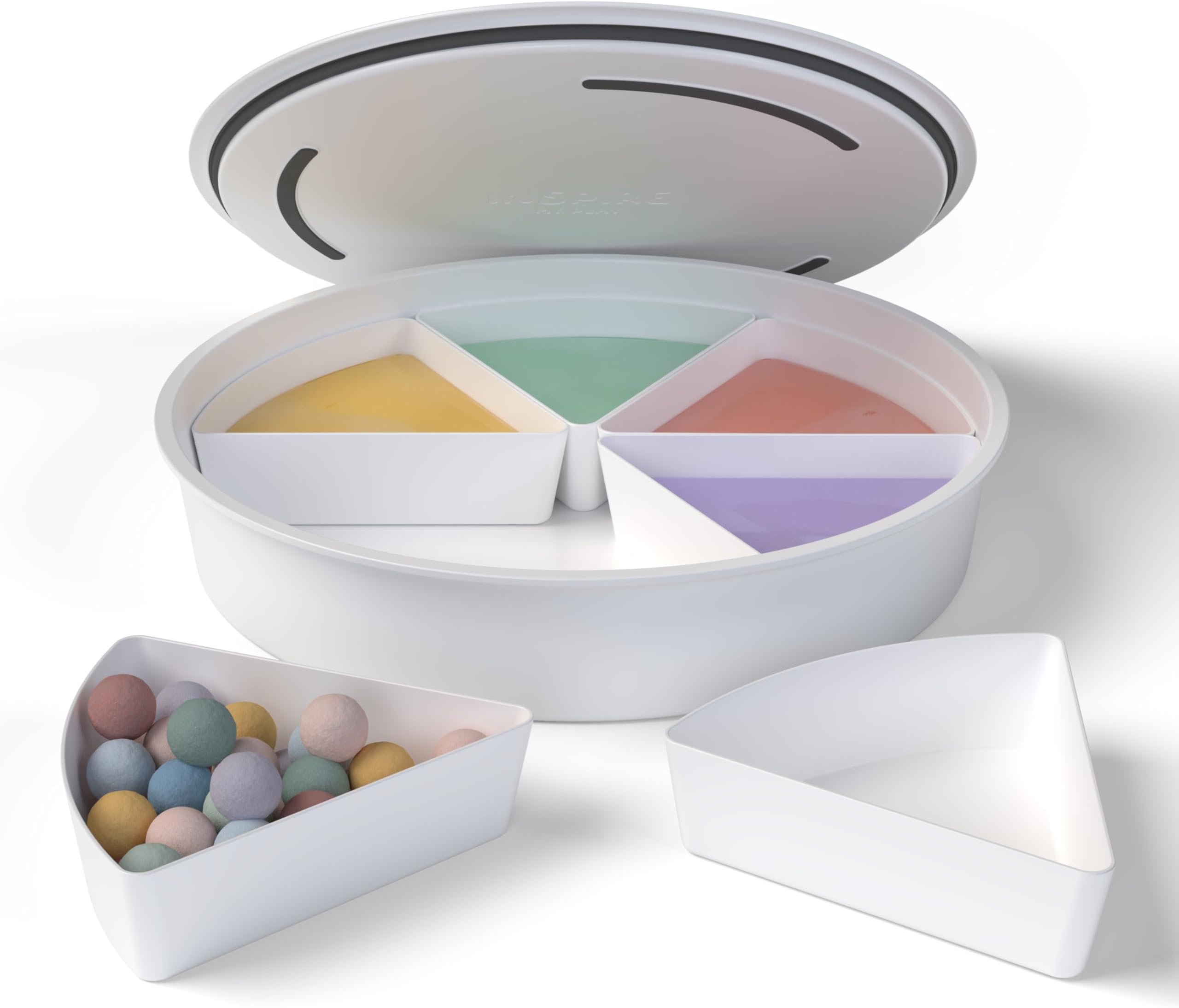 Inspire My Play Sensory Bin with Lid and Removable Storage Inserts - Sensory Bins for Toddler Crafts - Kids Sensory Toys for Autistic Children - Creativity for Kids - Sensory Activities for Toddlers