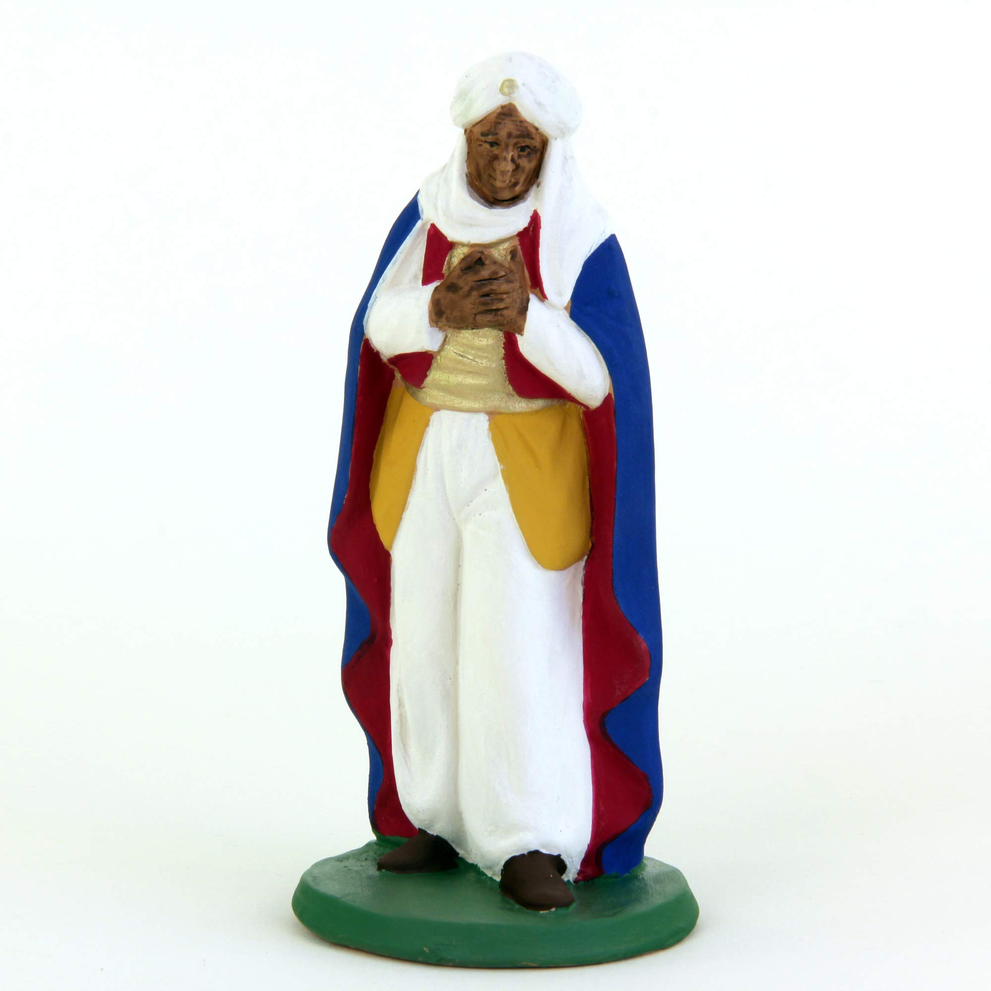 Figuras de Belén grandes, Reyes Magos, 3 piezas, Belén de terracota pintada a mano de Caltagirone