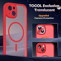 Vista 322 de TOCOL Funda magnética 3 en 1 para iPhone 15 Pro, mejorada [protección completa de cámara] con 2 protectores de pantalla, compatible con MagSafe, Gris