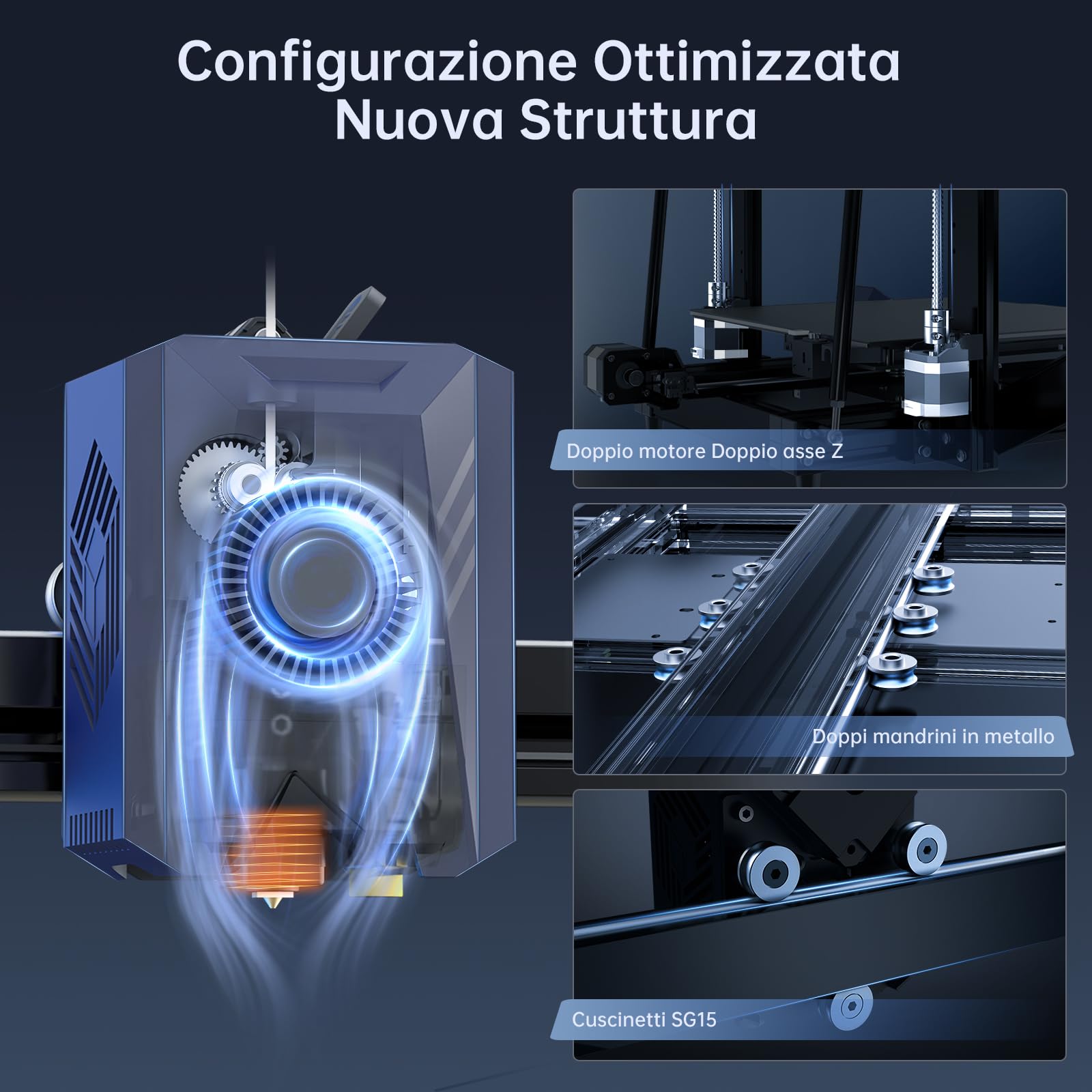 ANYCUBIC Kobra 2 Plus Stampante 3D di Grandi Dimensioni,500 mm/s Velocità di Stampa,10000mm/S²Accelerazione,Livellamento Automatico LeviQ 2.0,App Remota WiFi,Dimensioni Nolto Grandi320*320 * 400mm