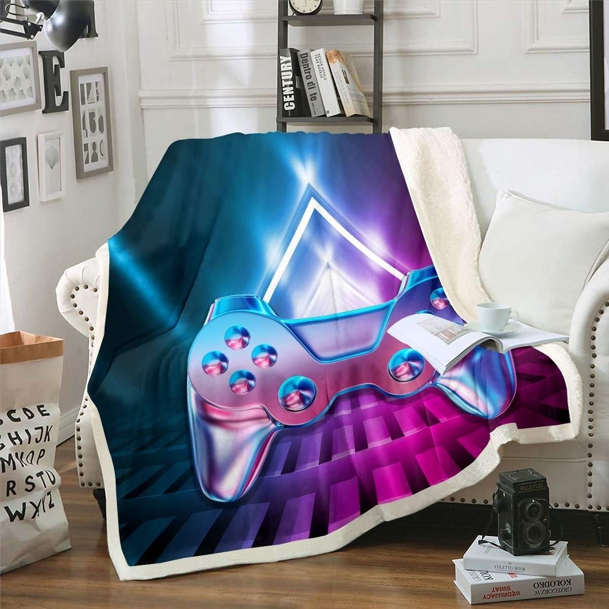 Manta Sofa 180x200 Mando Azul Mantas, Chico Manta Suaves Microfibra Cobijas de Invierno, Manta Grande Polar para Adultos y NiñOs, Blanket Mantas para Sofa Cama Sillon