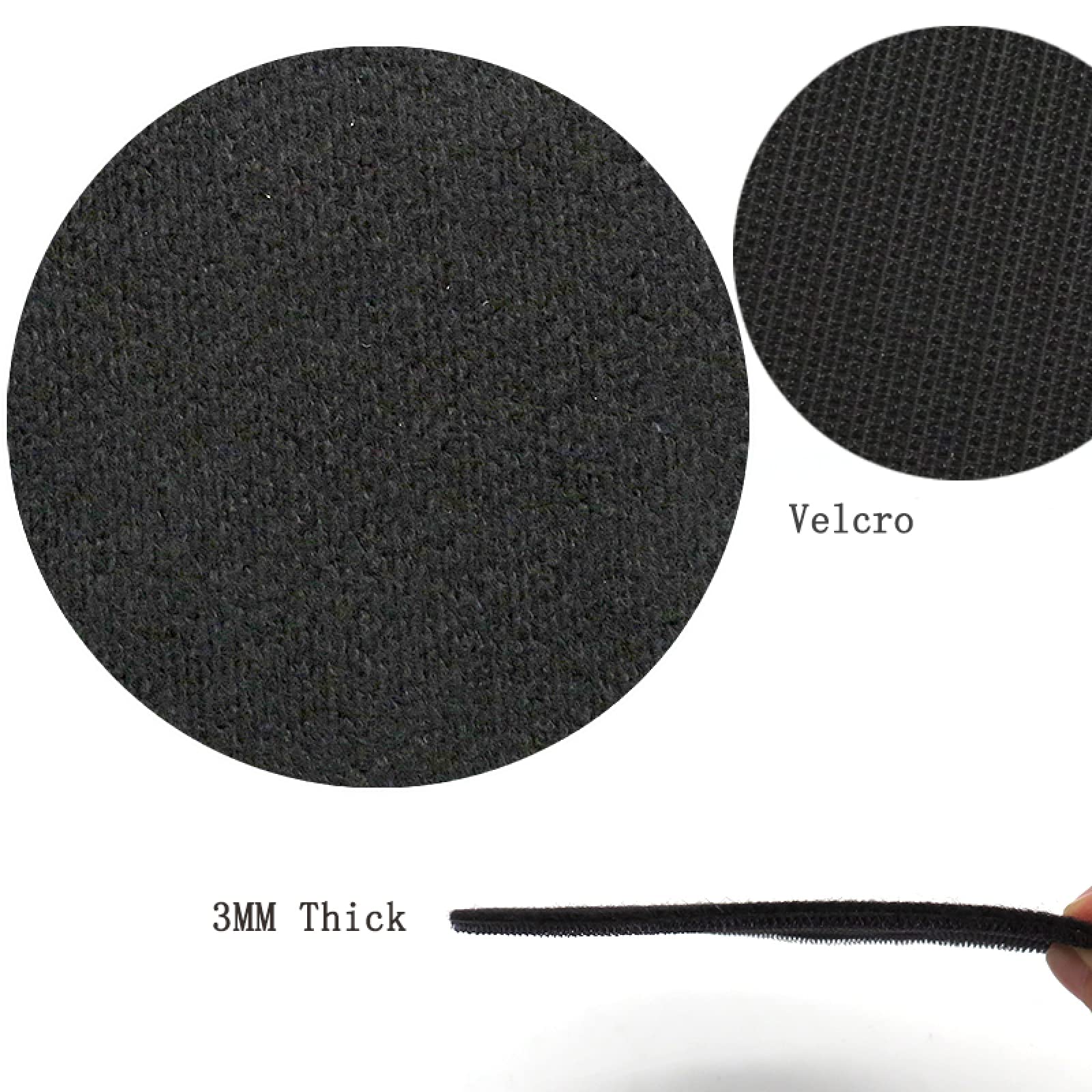 3 Pc 5 Pouces 8 Trous Crochet Et Boucle Noir Interface Pad Protection Disque Accessoires Pour Outils Électriques