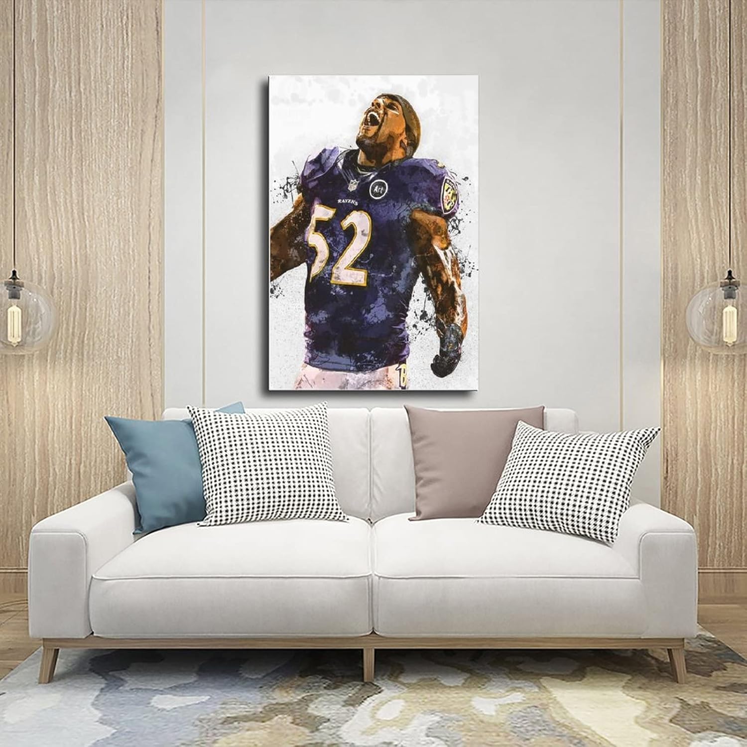 Ray Lewis Poster Canvas Poster Bedroom Decor Sports Landscape Office Room Decor Gift Unframe: 12x18inch(30x45cm) - Image 5