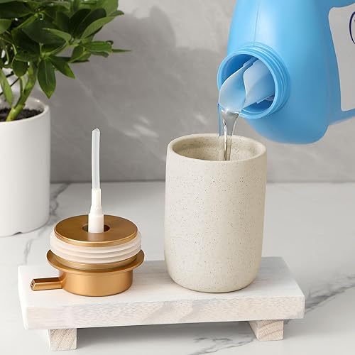 Miniatura 4 de Dispensador de jabón de manos para baño, botellas de cerámica con bomba de líquido, dispensador de platos recargable para cocina, granja,