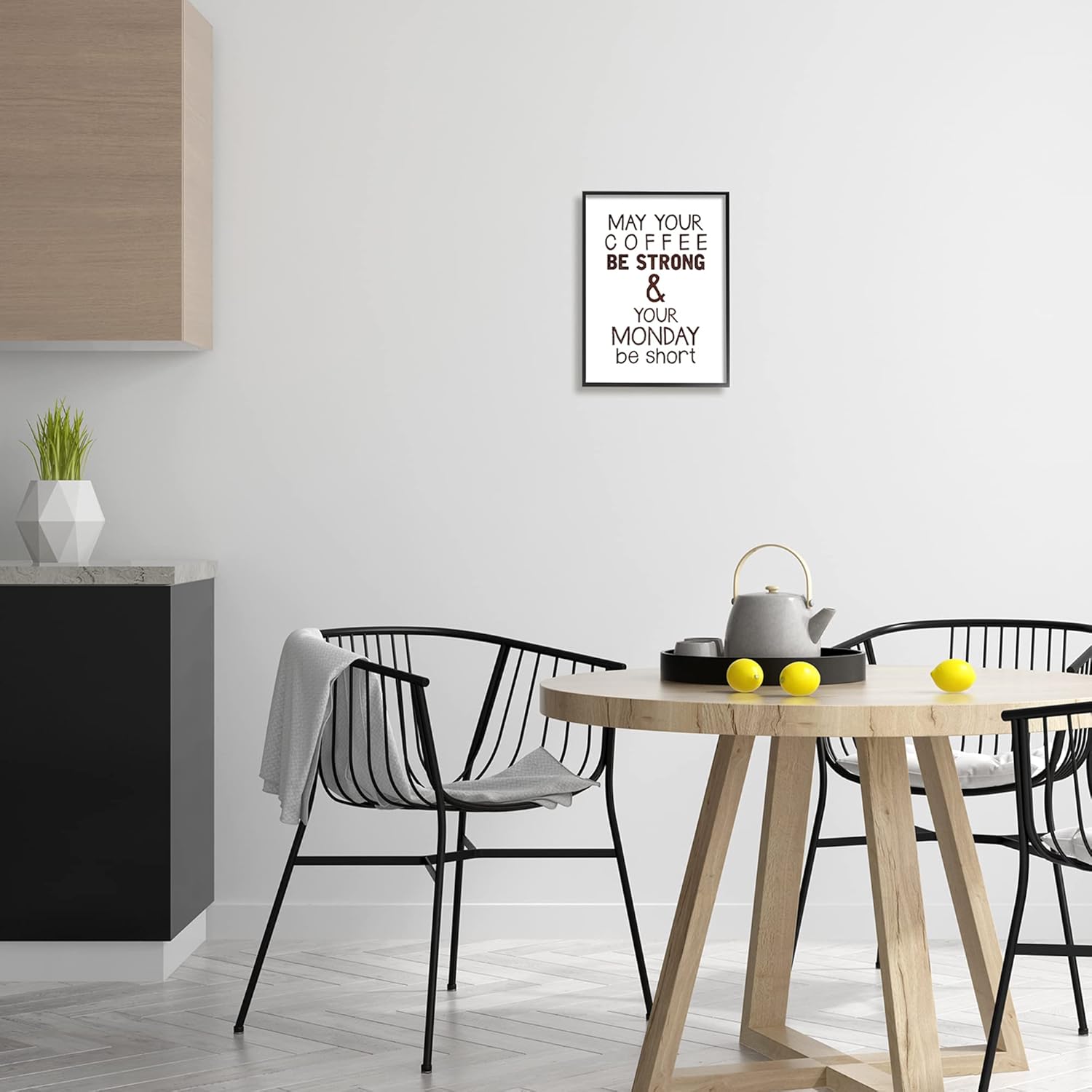 Stupell Industries Strong Coffee & Short Monday Funny Framed Wall Art, Design by K. Kaufman