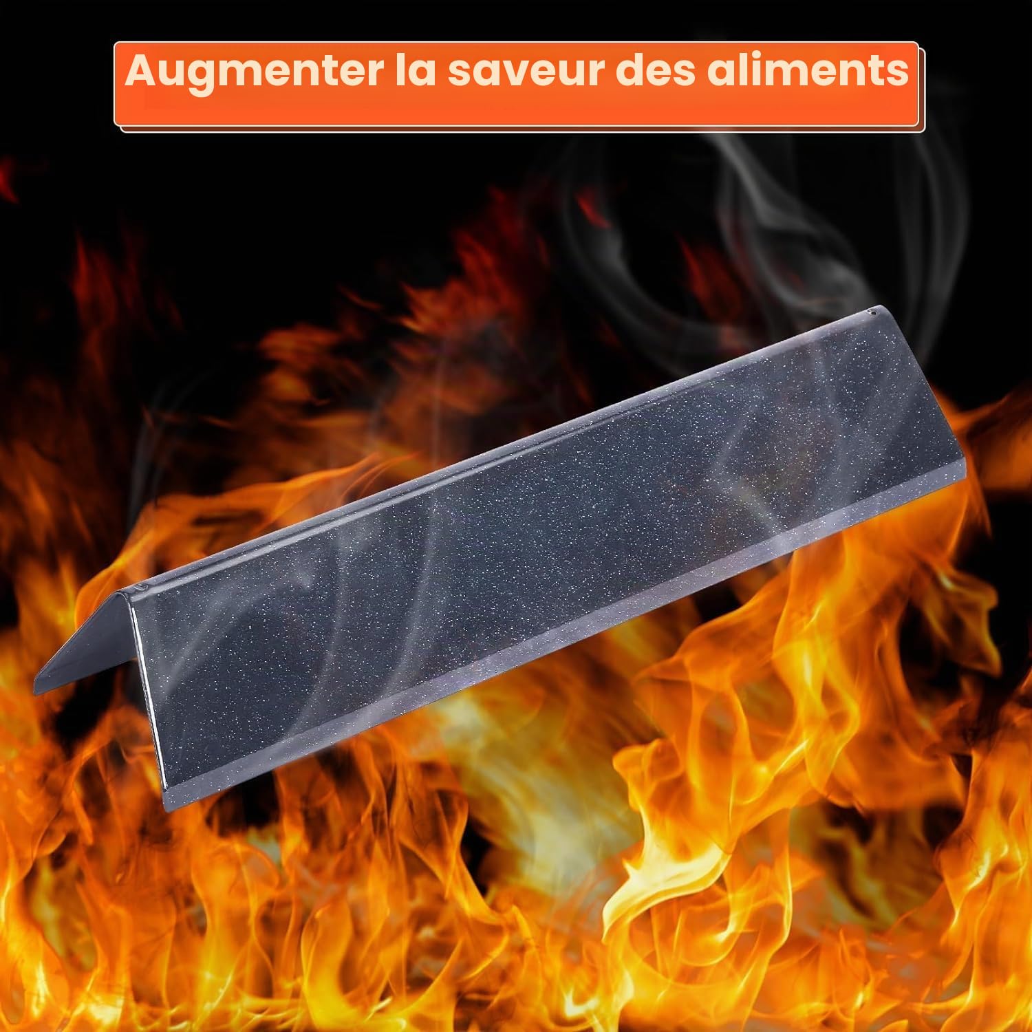 GFTIME 38,9cm 7636 Flavorizer Bar pour Weber Spirit I & II E-310/320/330, S-310/320/330 (avec Boutons de brûleur Avant), émail Plaque Chauffante Gaz Grils Accessoires