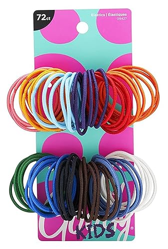 Goody Elásticos Ouchless para niñas, 0.08 pulgadas, 72 unidades
