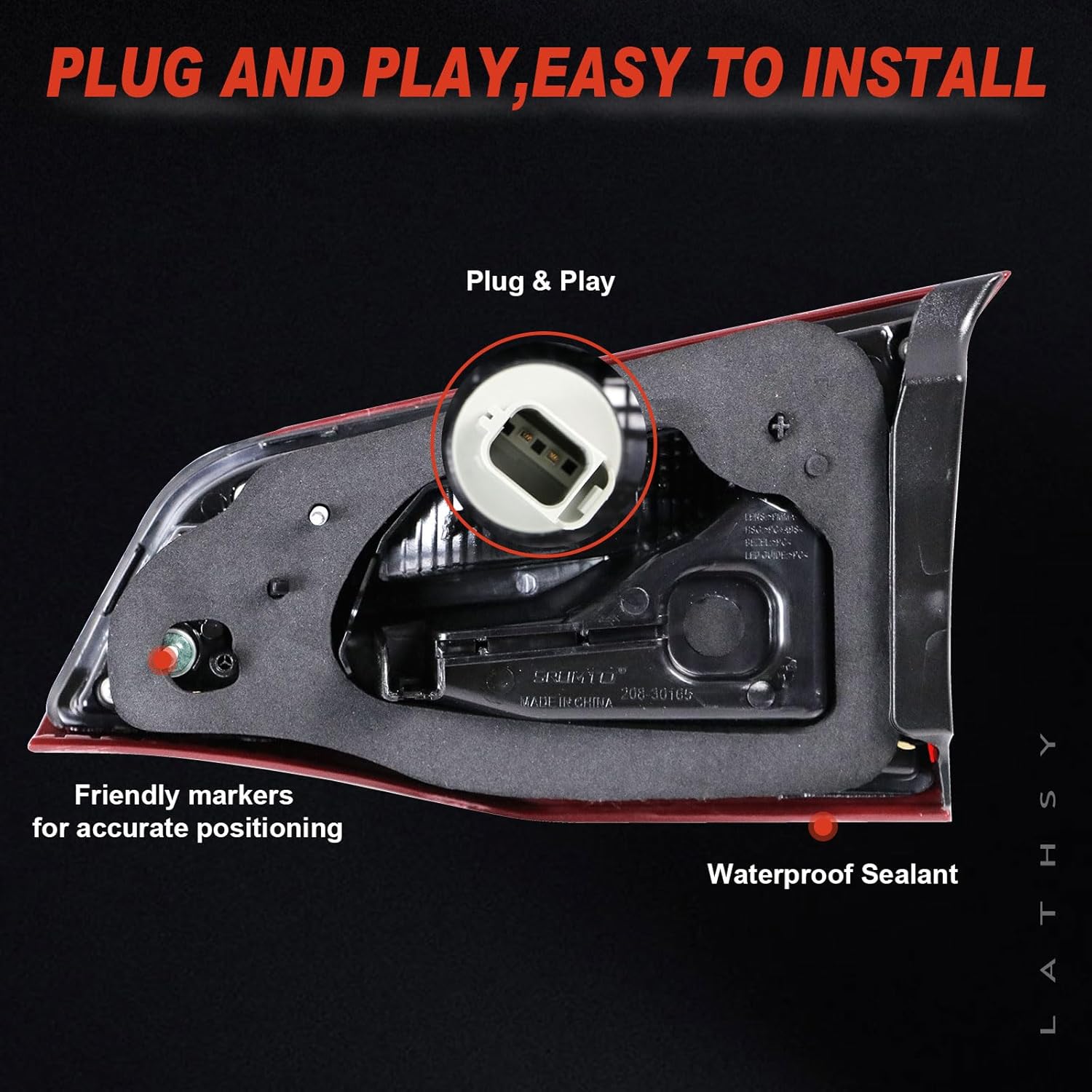 Tail Light Assembly Inner Compatible with Chevy Equinox 2018 2019 2020 Left Inner Side Replace:84341669