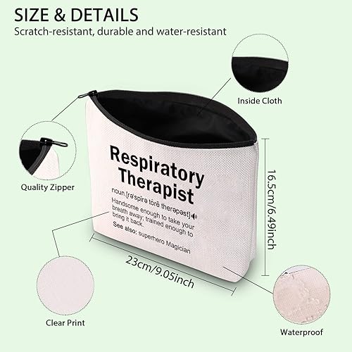 Miniatura 2 de FOTAP Regalos para terapeuta respiratorio para terapeuta respiratorio, bolsa de maquillaje RT, regalos de graduación, personal médico, bolsa de