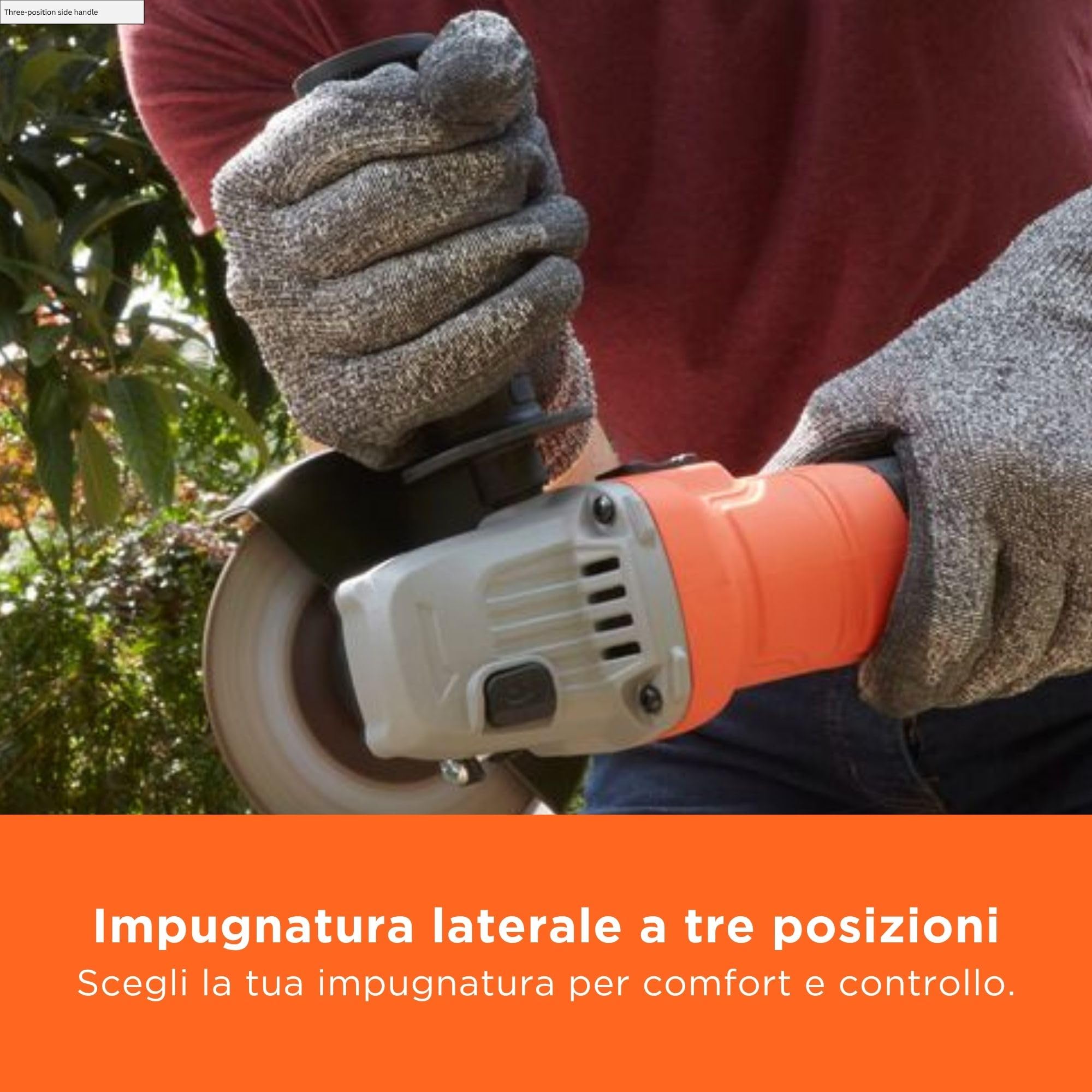 BLACK+DECKER Smerigliatrice angolare a filo da 710W, 15 mm, BEG010-QS