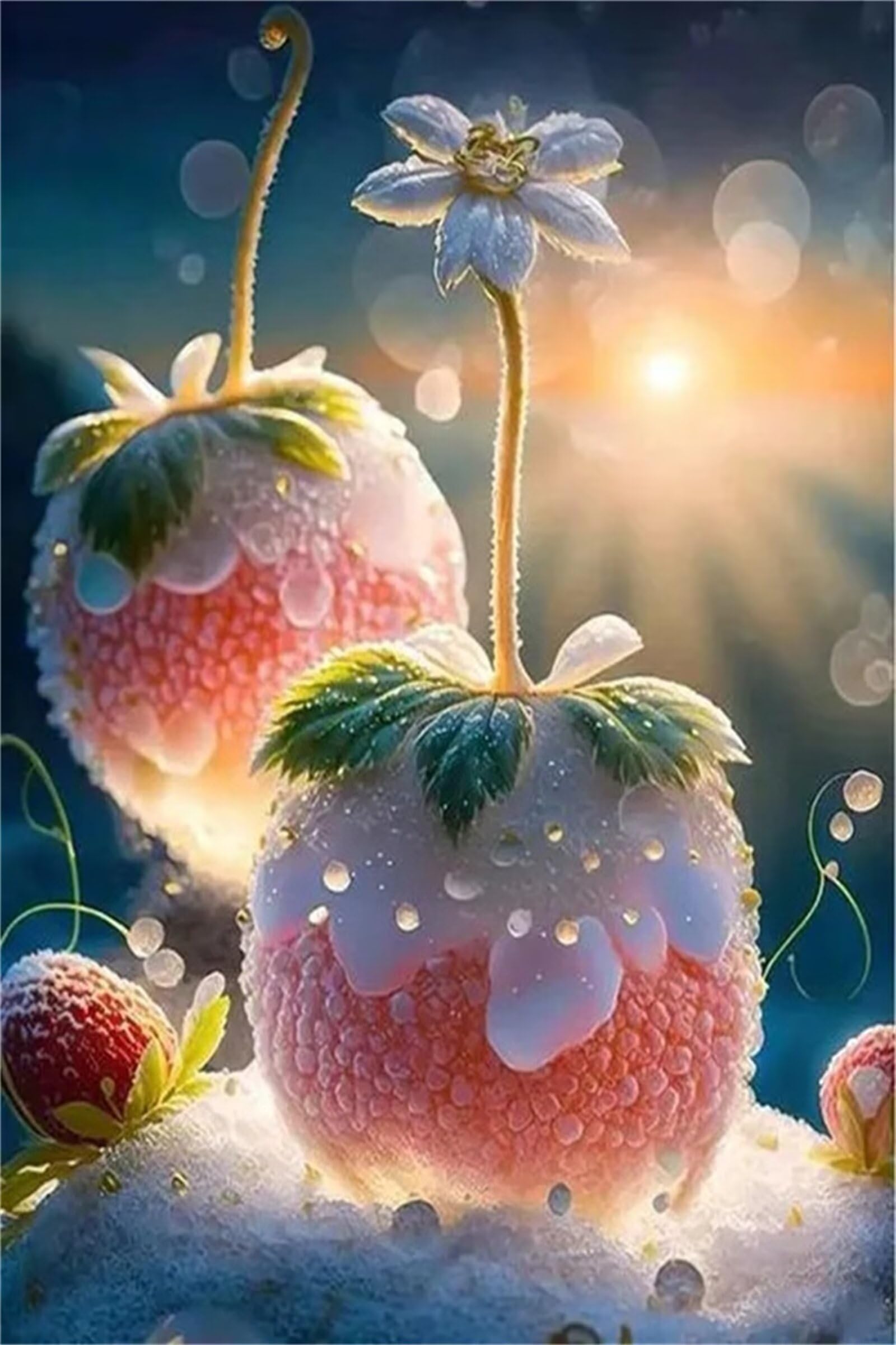 Diamond Painting Adulte Fraises 5D DIY Diamant Peinture Strass