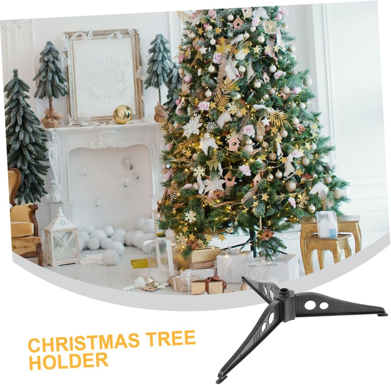 2pcs Christmas Tree Stand Base Stable Plastic Holder for Artificial Trees Easy Installation Green Foot Support for Holiday Decor
