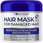 BELLISSO Hair Mask for Damaged Hair - Deep Conditioning and Moisturizing Repair Treatment for Dry Split Ends and Breakage - Hydrating Moisturizer Products for Women and Men - 8.45 Fl Oz