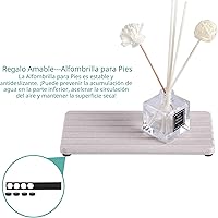 Vista 3 de 2 piezas de posavasos rectangulares absorbentes de diatomita, diseño ranurado, piedra absorbente de agua para jabones de manos y plantas y artículos