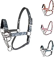 Vista 1 de Tahoe Tack Cabestro de retención de ganado superpuesto de nailon con banda nasal acolchada - 6 meses de garantía