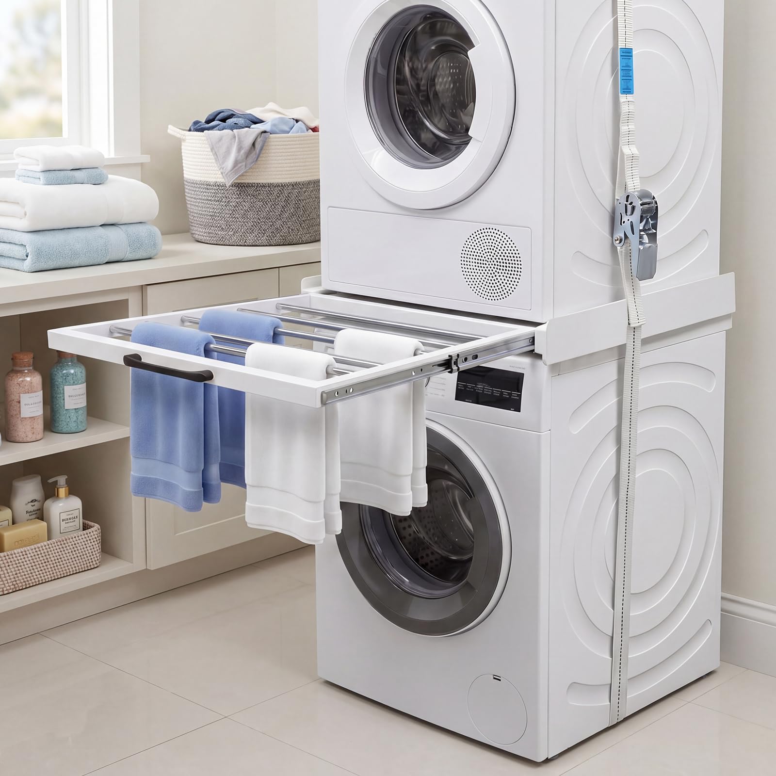 Universal Zwischeneinbaurahmen Set für Waschmaschine und Trockner 60 cm
