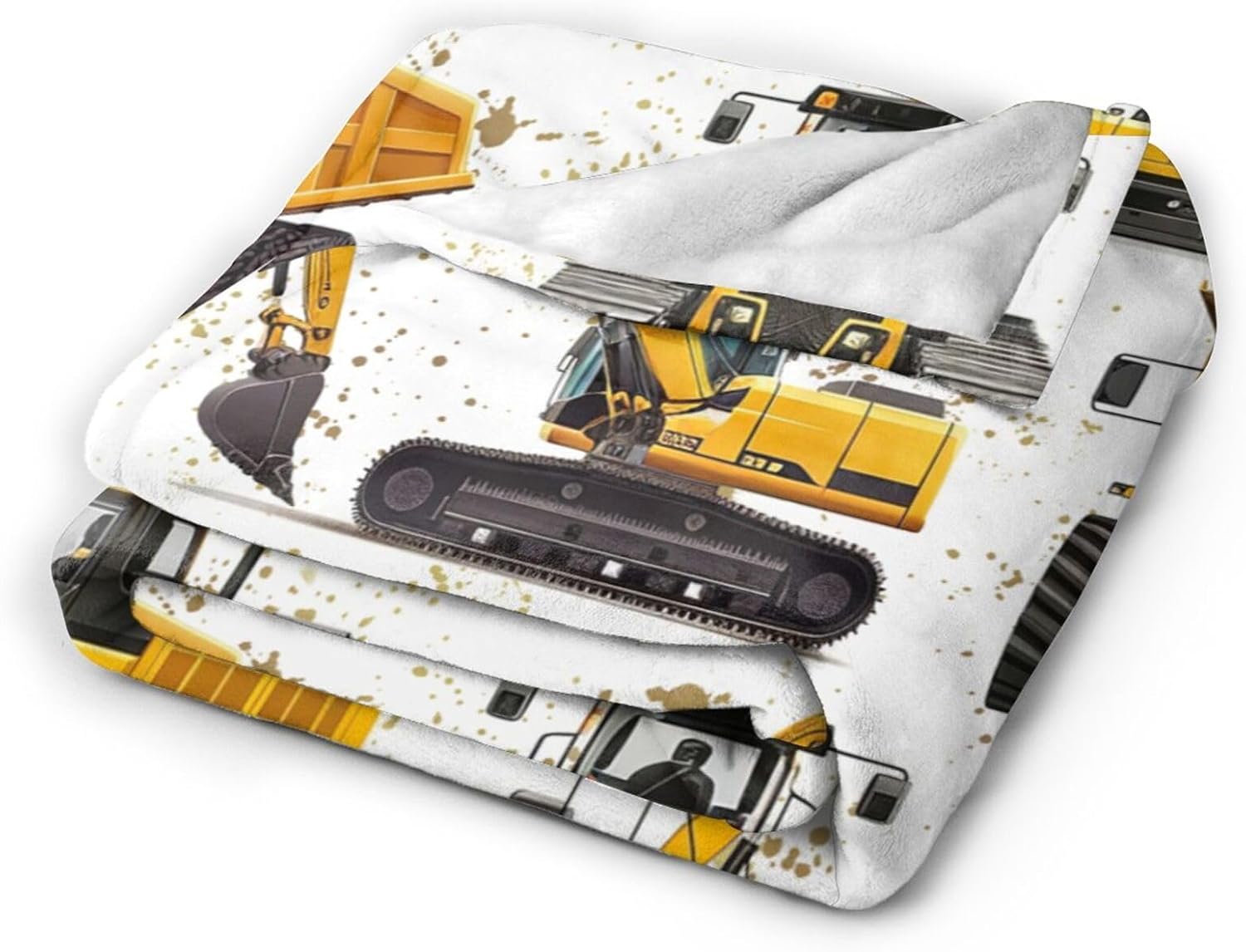 Truck Blanket Tractor Fleece Throw Blanket Super Soft Warm Cozy Fuzzy Plush Construction Excavator Gifts Decor for Girls Boys Kids Women 40"X50" image 4