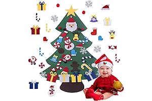 BNTUK Felt Christmas Tree Kids Wall Decorations - DIY Joy for Toddlers