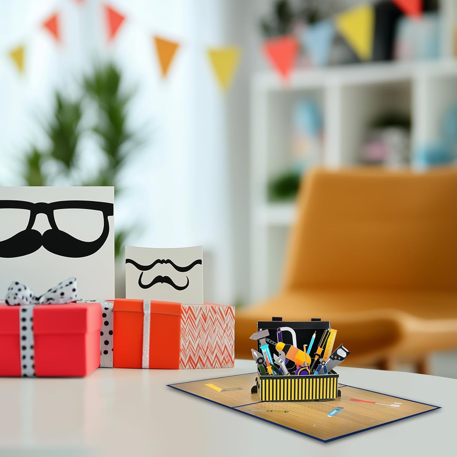 GREETING ART Fathers Day Card,Father's Day Toolbox Pop Up Card,Father's Day Card, 3d Pop Up Greeting Card for Him– Father's Day Love Card,Birthday Card for DAD, Men, Husband, Brother - Image 9
