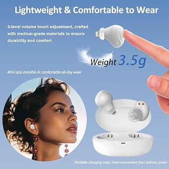 Hearing Aids for Seniors, OTC Invisible Rechargeable Hearing Aids