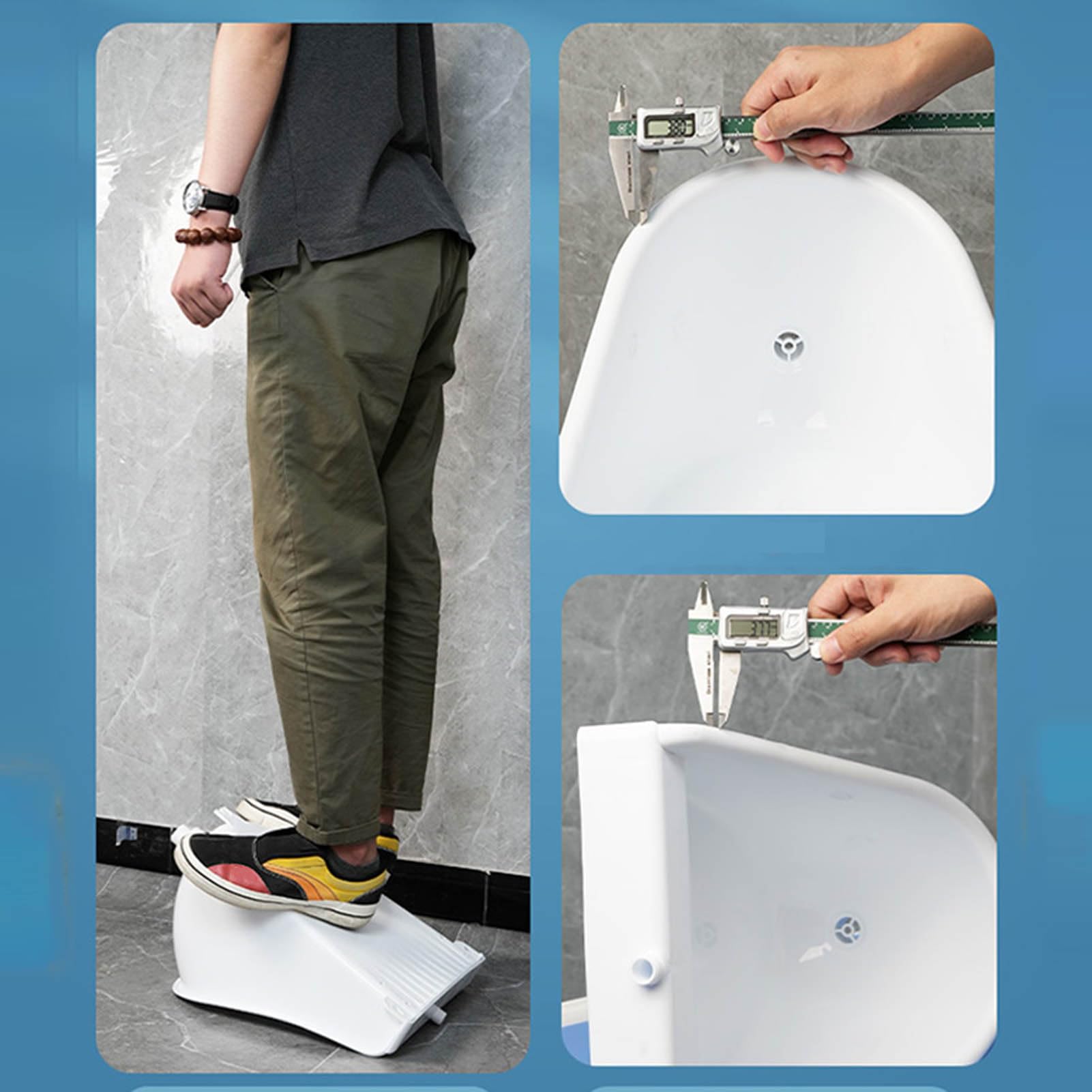 Urinarios de plástico comerciales montados en la pared para hombres, urinario universal de alta eficiencia, desviador de orina de inodoro al aire libre, orinario de baño para adultos, urinario sin