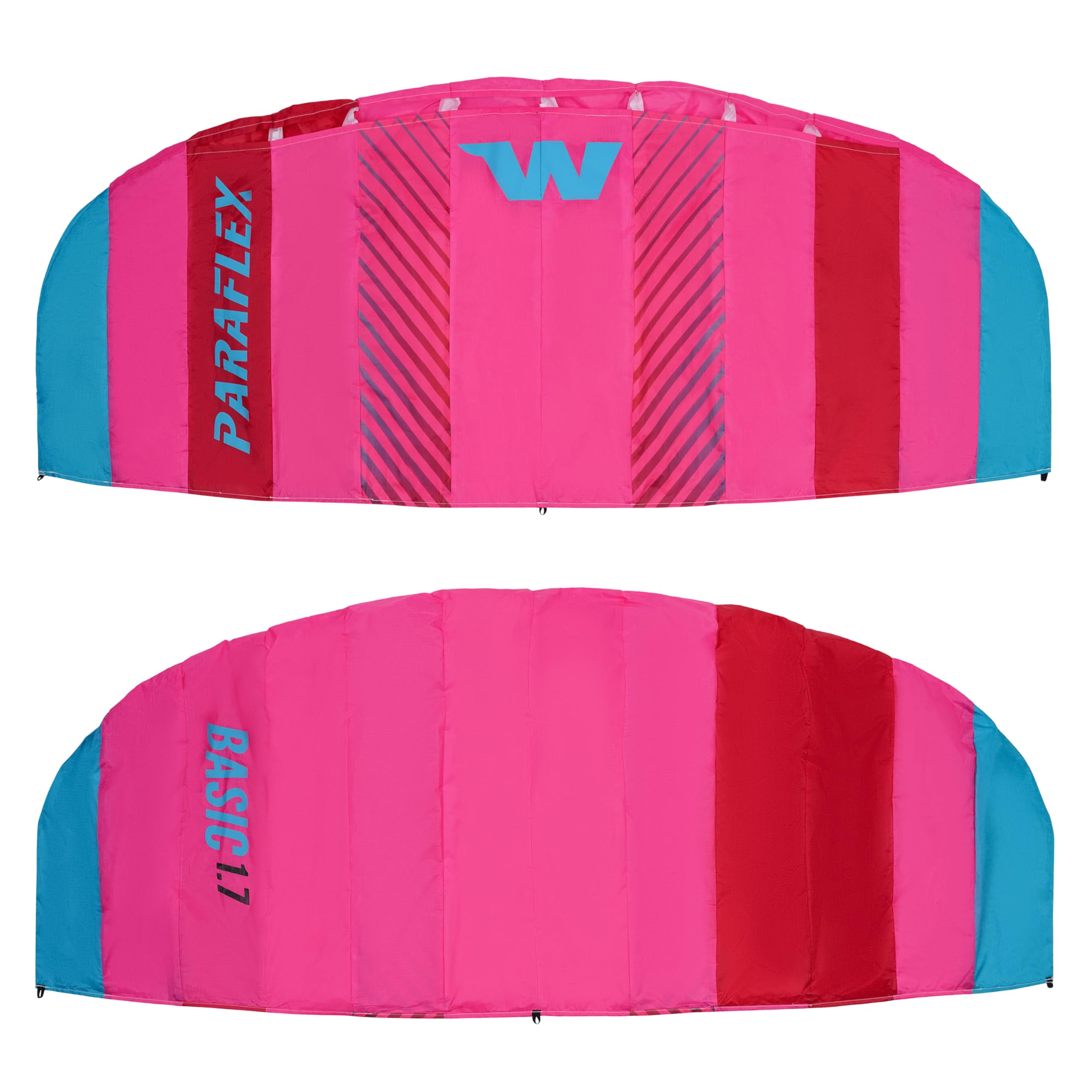 Wolkenstürmer Paraflex Basic 1.7 Aquilone pilotabile, poliestere Ripstop 70D, rosa, 170 cm, da 14 anni, 2 righe 45 kg