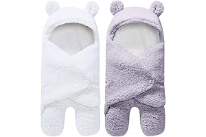 2 Pack Ultra Warm Sherpa Plush Baby Sleeping Swaddles: The Ultimate Baby...