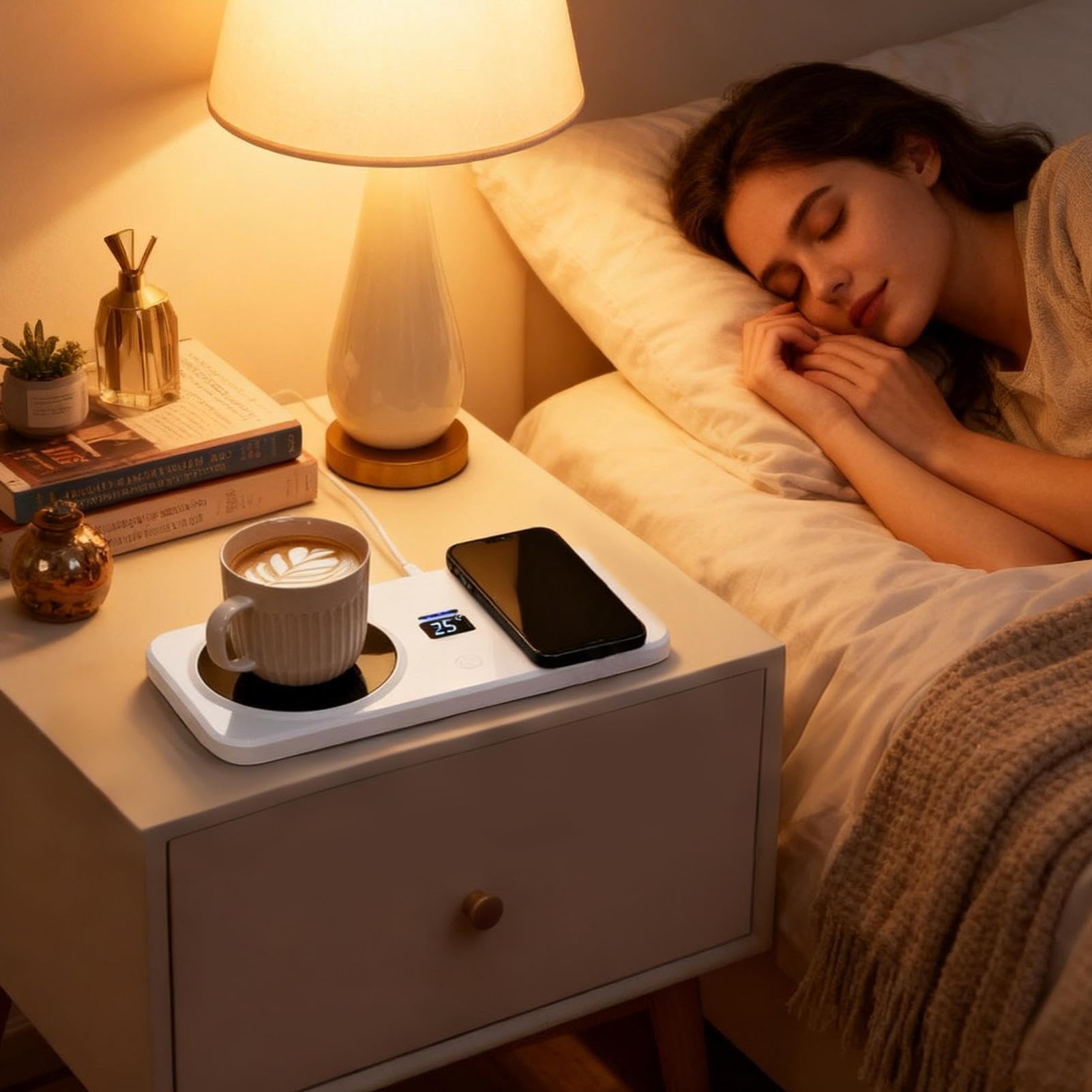 Scaldavivande per tazza da caffè, da scrivania, controllo della temperatura, ricaricabile
