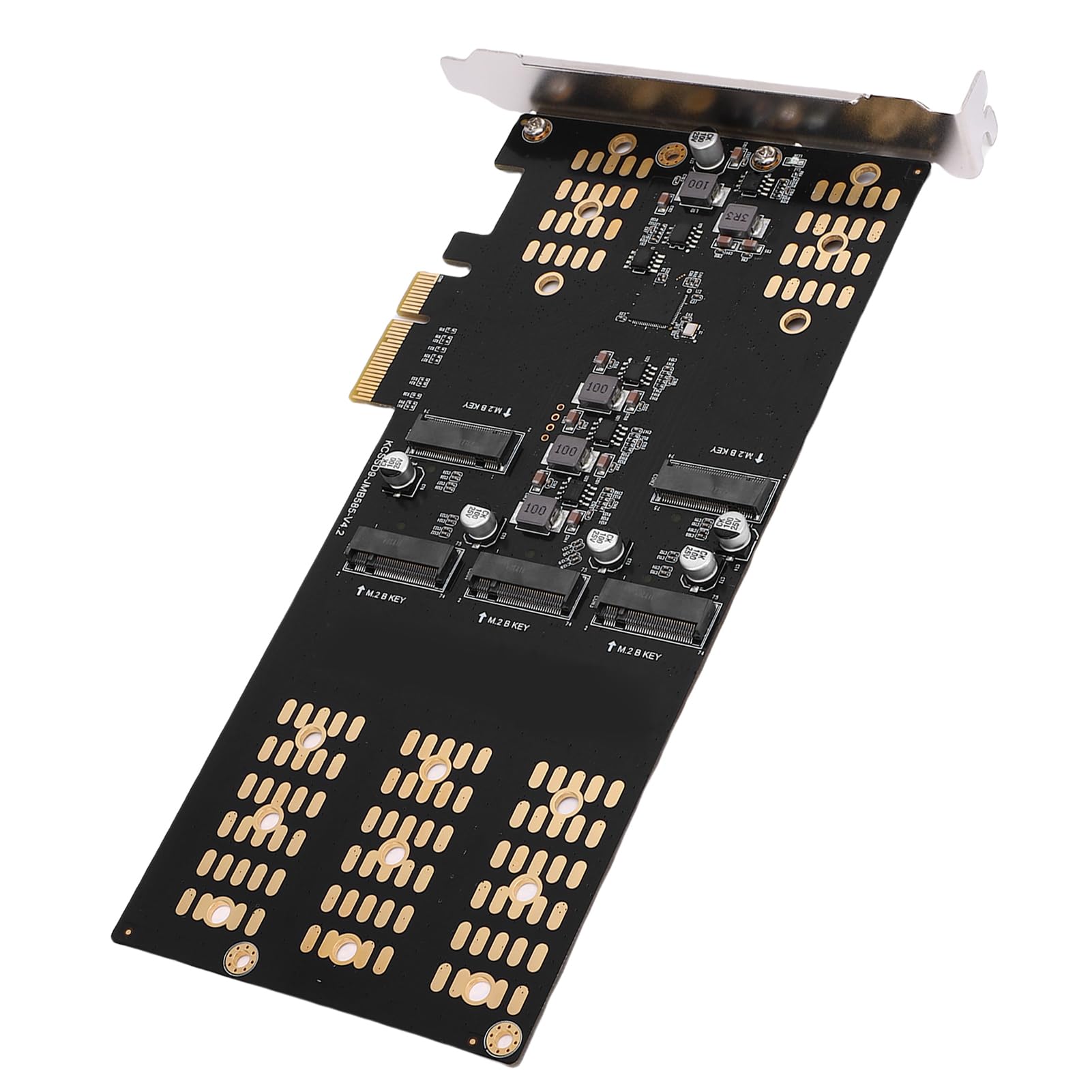 Bewinner M.2 PCIE do SATA SSD Adapter 5-Bay Karta Ekspansji dla 2280 2260 2242 2230 SSD-Szybkie Interfejs M.2 z obsługą Wielu Obwodów
